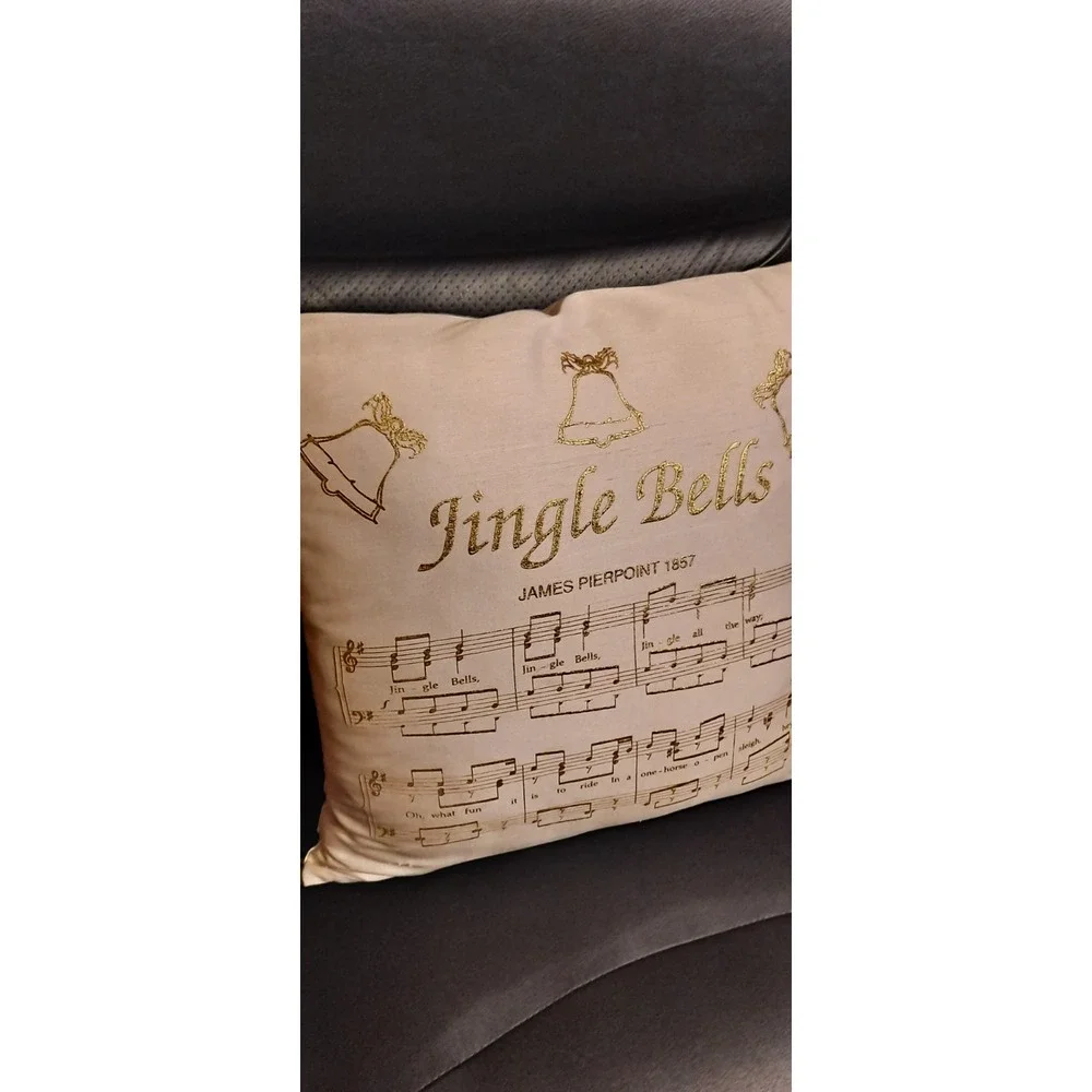 Jingle Bells Christmas Pillow 15x17x4